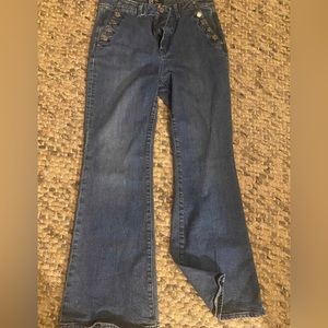 GAP ‘70s flare jeans Sz 10 Sailor button pockets